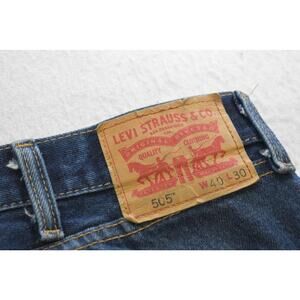 Levi's 505 Regular Fit Straight Denim Blue Jeans Mens Size 40 x 30